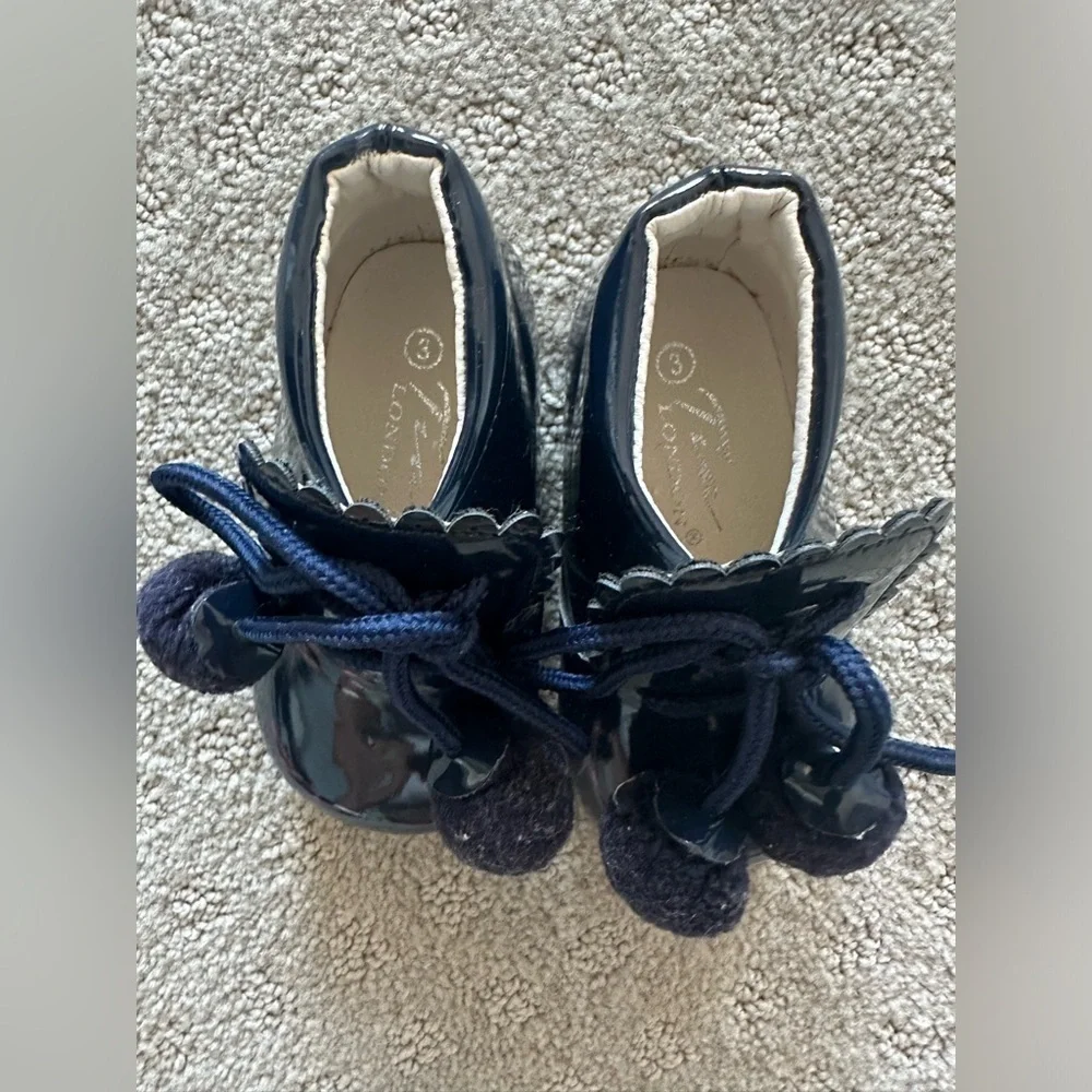 Girls Patent Leather Pom Pom Party Shoes Bridesmaid Dress Shoes UK 3 Infant